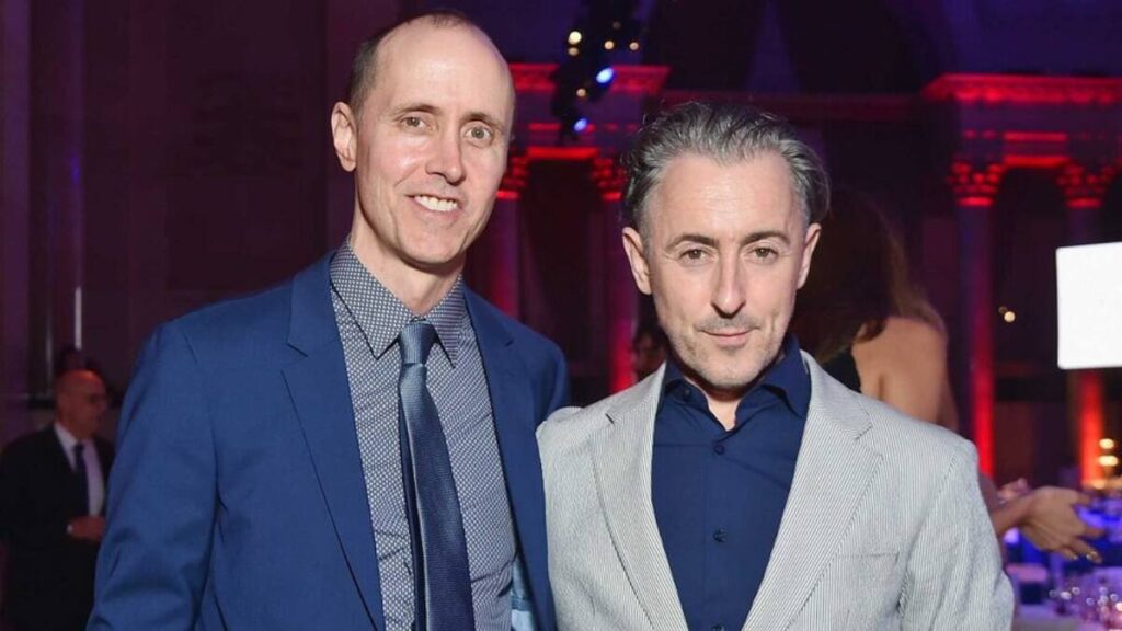 Actor Alan Cumming with husband Grant Shaffer at a charity gala