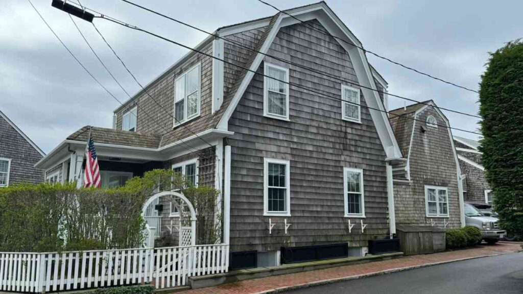 Bill Belichick's luxury Nantucket home featuring classic coastal architecture and private waterfront views.