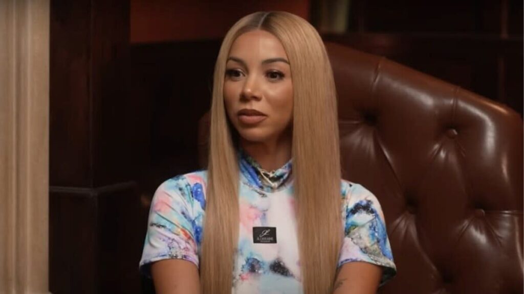 Brittany Renner during a podcast appearance discussing her career and lifestyle brand