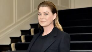 Ellen Pompeo receiving her star on the Hollywood Walk of Fame