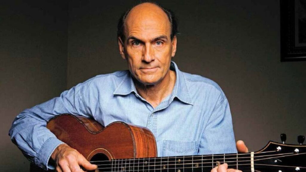 Chart showing James Taylor's income sources including touring, royalties, and music catalog sales