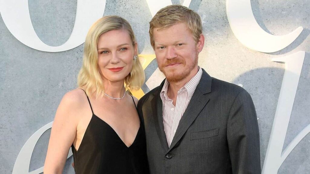 Jesse Plemons and Kirsten Dunst at a Hollywood event, showcasing their successful careers and celebrity lifestyle.