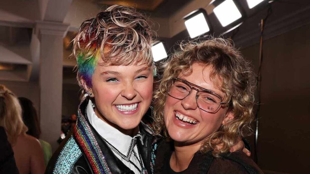 JoJo Siwa and Kate Ebbs smiling at Celebrity Big Brother UK 2025 event