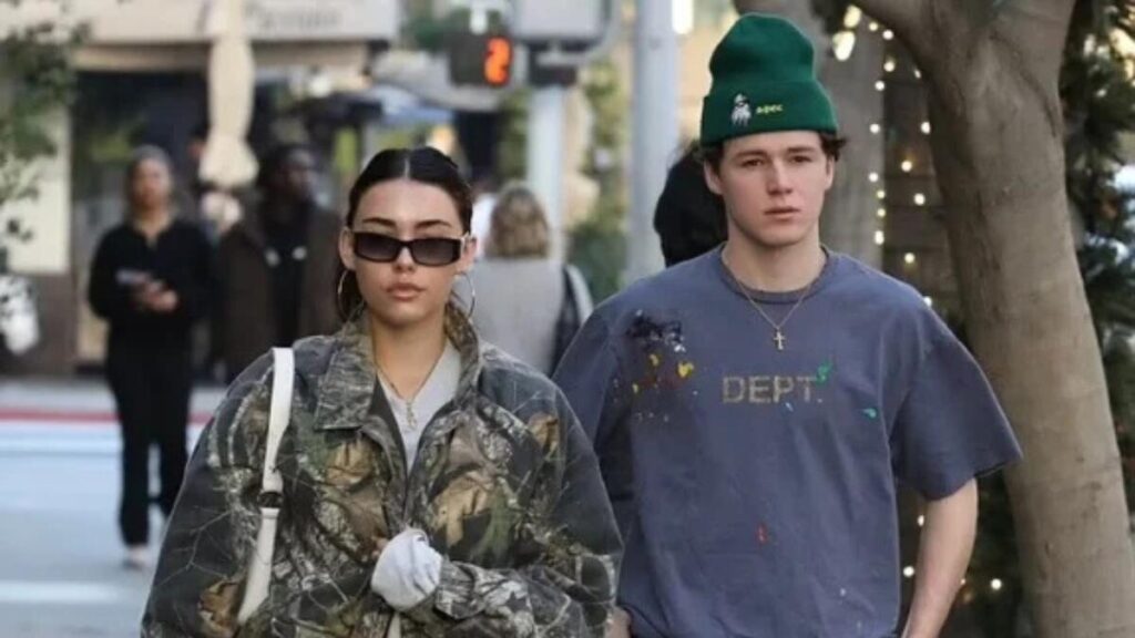 Madison Beer and Nick Austin spotted walking together on the street, dressed casually during a daytime outing.