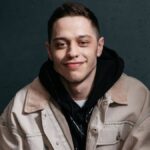 Pete Davidson posing for an H&M campaign photo shoot