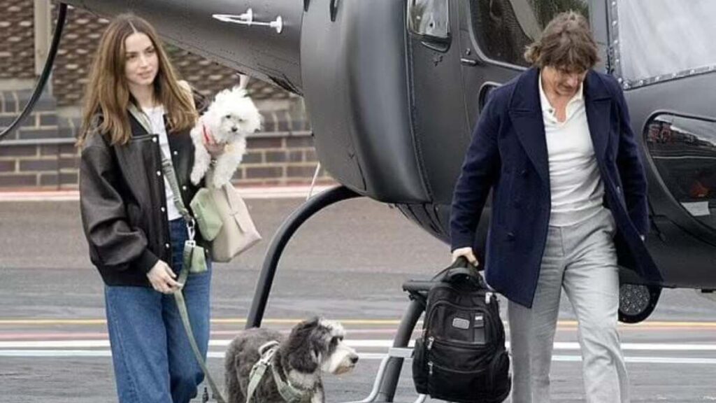 Ana de Armas and Tom Cruise spotted exiting a helicopter in London, sparking dating rumors in April 2025.