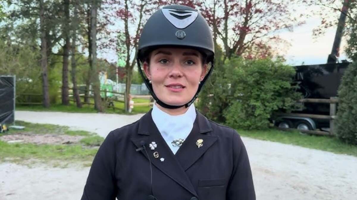 Anna Kasprzak, billionaire dressage rider and ECCO stakeholder, photographed as one of the world’s wealthiest athletes.