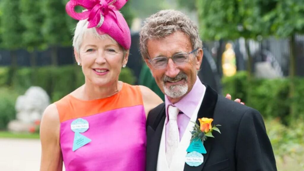 Eddie Jordan and Marie Jordan attending a formal event, dressed in evening attire