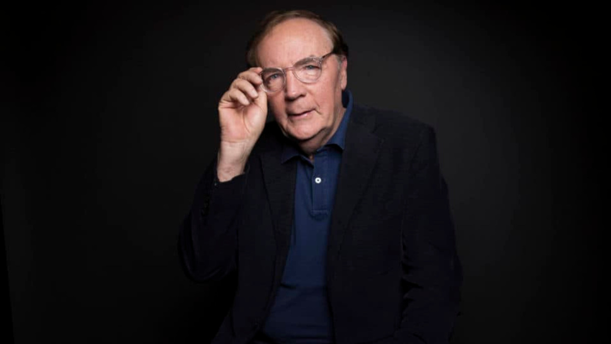 Stack of bestselling books written by James Patterson