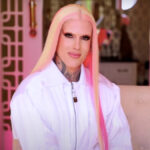 Jeffree Star posing in glam makeup and designer outfit, 2025