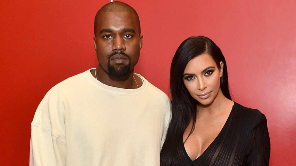 Kim Kardashian and Kanye West at the Met Gala, posing together before their divorce.