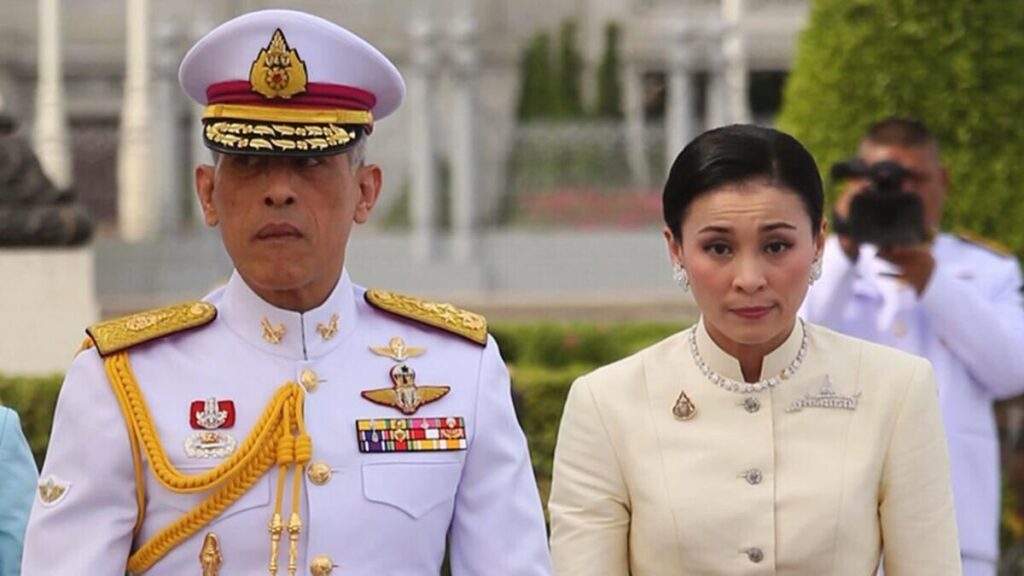 King Maha Vajiralongkorn and Queen Suthida attending a royal ceremony in Thailand