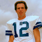 Roger Staubach in Dallas Cowboys football uniform during NFL game
