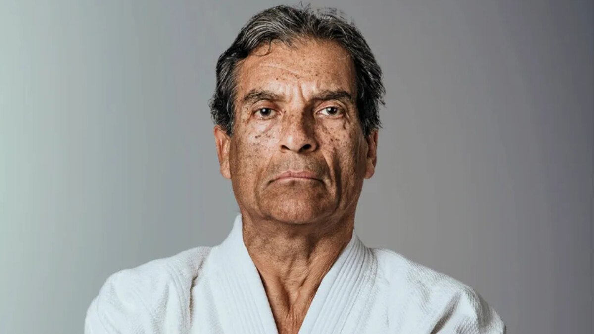 Rorion Gracie, Brazilian Jiu-Jitsu grandmaster and UFC co-founder, posing in traditional gi.