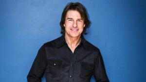 Tom Cruise posing during a professional photo shoot