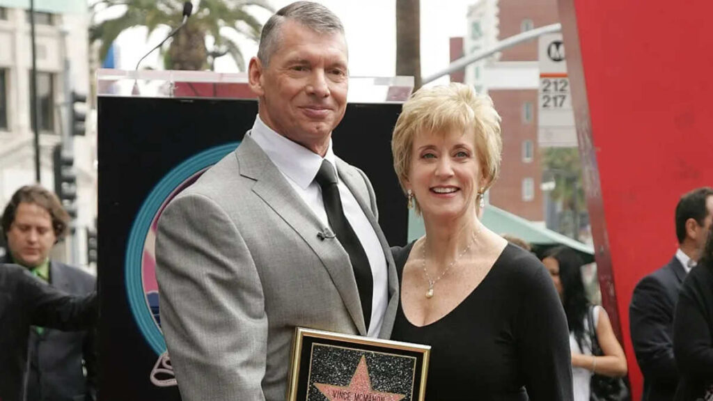 Vince McMahon and Linda McMahon attending a public event together, dressed in formal attire.