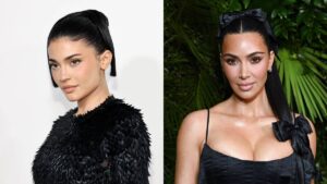 Side-by-side photo of Kylie Jenner and Kim Kardashian representing their business empires